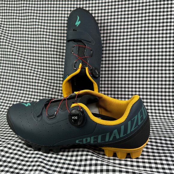 Specialized Recon 2.0 Cycling Cycle Boa Shoe Navy Blue Yellow Men's 11.75 - Picture 1 of 6